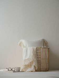 Retro Chinese Style Floral Lace Cotton Linen Pillowcase Pair 48*74cm Bedding Accessories Machine Washable Universal Fit