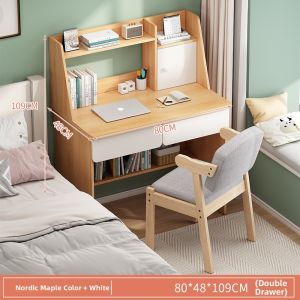 Simplicity Integrated Desk Shelf Home Table Study Desk Easy Office Table