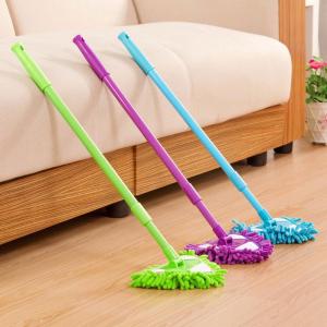 Compact Triangle Broom Sweeper Replaceable Head for Kitchen Bathroom Tile Floor Cleaning Extendable Handle Household Tool