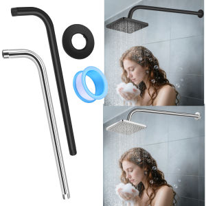 30/40cm Shower Head Extension Arm Wall Mounted Stainless Steel Rainfall Extend Pipe Tube Shower Holder Base Bathroom Accessories