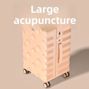 MIMANI | Womens Durable Large Capacity Carry-On Suitcase Fashionable Hardshell ABS+PC Material With Combination Lock Travel Bag