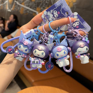 Kuromi Keychain Anime Birthday Gift Girls Hanging Ornament Silicone Material Cartoon Series Party Theme Creative Gift