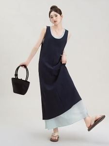 Nurture One | Đầm Dây Phong Cách Hàn Quốc Retro Kiểu Layer Giúp Gầy