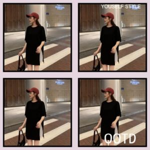 LH.Friday เสื้อยืดทรงปล่อยสีพื้น ดีเทลลูกเล่นผ่าด้านข้างเกร๋ๆสาวๆๆไม่มีไม่ได้จ้า