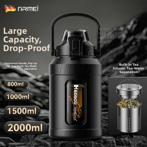 Tea and Water Separation Double-Layer Heat-Resistant Glass Cup