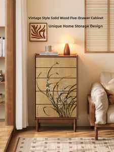 MR ART | Retro Solid Wood Drawer Storage Chest
