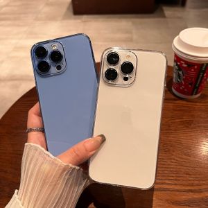 Applicable to iPhone15PROMAX high-transparency PC mobile phone case iPhone16 high-transparency with its own lens film protective case h260709