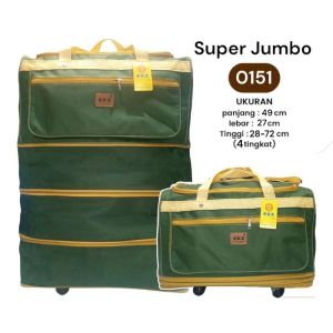 Tas Travel Bag Jumbo/Tas Pakaian Roda/Tas Pakaian Troli Lipat AKZ/Tas Buju Tingkat