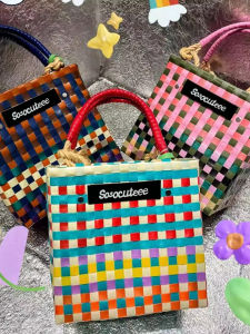 Túi Xách Mùa Hè Túi Xách Bằng Rơm Thủ Công Dung Tích Lớn Túi Xách Đi Biển Túi Xách Đi Làm Túi Xách Đi Học Túi Xách PVC Mềm