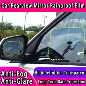 Car Rearview Mirror Rainproof Film 4Pcs Film Auto Side Window Anti-fog Anti-glare Waterproof Protective Film Rearview Mirror Transparent Sticker Auto Parts 后视镜防雨膜