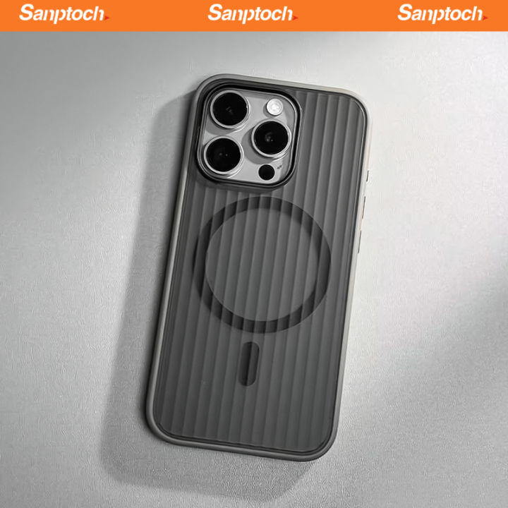 Sanptoch For Magsafe Glacier Matte Translucent Phone Case For iPhone 16