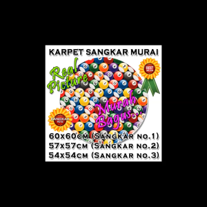 Karpet Sangkar Murai No 1 / 2 / 3 Motif Bola Billiard 3D - Murah - Bagus