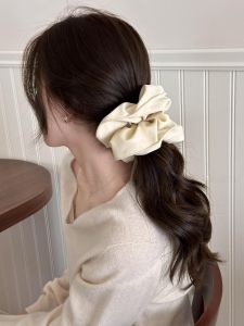 Ultra-Large High-End Leather Hair Ties Womens Fashionable Hair Bands Hair Accessories Hair Ornaments Korean Style Fresh out