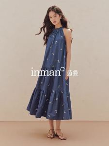 INMAN | Đầm Dập Ly Kiểu Pháp Có Thêu Không Tay