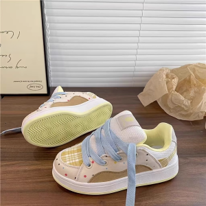 Original Small Audience Color Block Strawberry Print Bread Shoes Womens Trendy 2025 Autumn New Student Versatile Flat Shoes