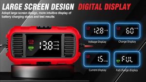 Sạc bình ắc quy Foxsur 12V 2A 4AH - 30AH FBC1202E tự ngắt khi đầy