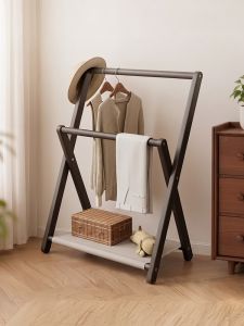 ZHUSHANXIA | Foldable Wooden Free-standing Coat Stand For Home Use