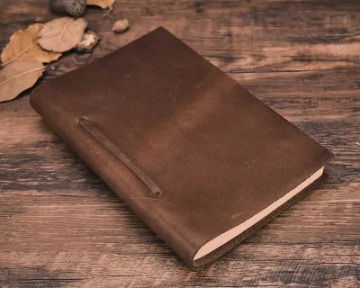 Handmade Leather Notebook Journal Drawing Notebook Mens Elegant Vintage Style Bound 150gsm Paper Blank Pages