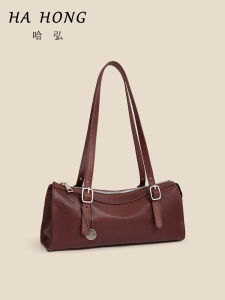 HaPeng New Style Top Layer Cowhide Soft Leather Large Capacity Underarm Bag French Vintage Design Shoulder Bag for Women