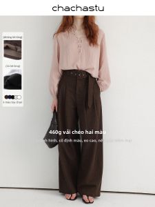 CHACHASTU | Quần Dài Tay Rộng Thắt Dây Cao Sang Trọng Cho Nữ