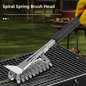 Pot Bottom Stain Removal Steel Brush Grill Mesh Cleaning Tool