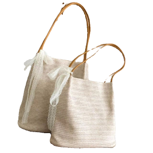 Summer 2025 New Style Large Capacity Straw Woven Shoulder Bag Casual Vacation Tote Bag for Women Fresh Sweet Style Magnetic Buckle