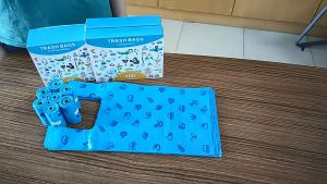 100Pcs/Box Plastic garbage bag Disposable Biodegrable Trash Bags Outdoor Degradable Waste Poop Bags for Pet Dog Cat
