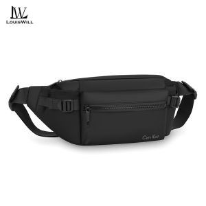 LouisWill Waist Bag Casual Chest Bag Fashion Messenger Bag Travel Bag Business Bag Phone Bag Waterproof Lightweight Bag Leisure Sport Street Bag for College Student