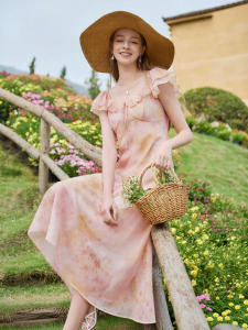 XIANGYING | New Elegant Ruffle Long Dress