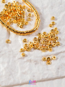 S925 Pure Silver Mini Straight Cut Spacer Beads Loose Beads Handmade Bracelet DIY Silver Jewelry Accessories Cultural Play