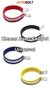 Kleman Karet Knalpot 3.5 4 Inch Universal Klem Bracket Braket Breket Kenalpot Silencer Peredam Suara Warna In Inci 3 . 5
