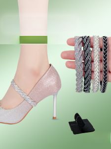 High Heels Anti-Slip Shoelace Womens Rhinestone Elastic Fixed Strap Installation-Free Sandals Non-Heel Anti-Slip Handy Gadget