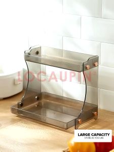 Acrylic double-layer storage rack cosmetics storage rack aromatherapy display rack wall hanging organizing rack transparent home items