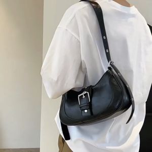 Shoulder Bag Handbag New York Style Retro Hot Girl Underarm Bag Niche Crescent Bag Shoulder Messenger Bag Murah