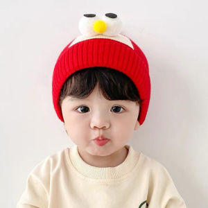 หมวกอบอุ่นสวมศีรษะทรงหมวกโครเชต์ถักสำหรับทารกแรกเกิดแรกเกิดทรงตาโตเครื่องป้องกันหูหมวกให้ความอุ่นลำลองสำหรับเด็กวัยหัดเดินน่ารักสำหรับฤดูหนาว