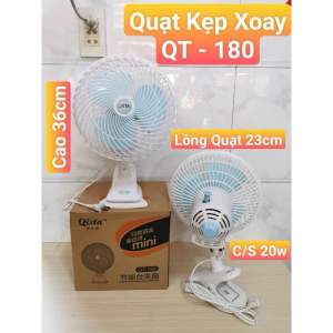 QUẠT ĐIỆN 220V KẸP XOAY 180 SIÊU MÁT 20W CAO 35CM