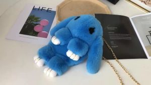 กระเป๋ากระต่ายขนยาว สุขเกอร์และประสบการณ์ เป็นที่นิยมกัน กระเป๋าสะพายข้าง ยืดยืด ผู้ชายช่วยตอบสนุกกับเลือน ขนนุ่ม #BAG05