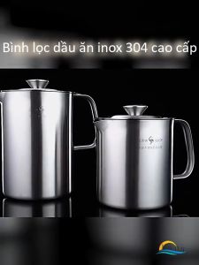 Bình Lọc Dầu Ăn Inox 304 Cao Cấp Không Gỉ Đạt Chất Lượng Đức SSGP
