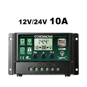 GRENNOVA 10A/30A/60A MPPT Solar Charge Controller—12V/24V Auto W/H DC Input and Output Compatible with Multiple Battery Types