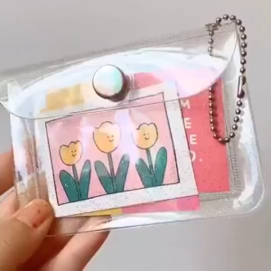 Glitter Transparent Card Holder Waterproof Coin Purse Wallet Pouch Creadit Card Business Card Case