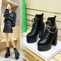 Bar DS Performance Chunky Heel Waterproof Platform High Heel Flats Hip Hop Gogo Dance Leading Shoes Female Sexy Night DJ Singer. 
