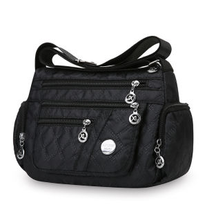 Casual Crossbody Bag Durable Oxford Fabric Adjustable Shoulder Straps Multiple Pockets Fashionable and Versatile.