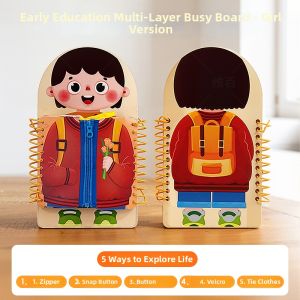 WEIBAI | Montessori Early Education Intelligence Busy Board Fine Motor Skills Training Toy