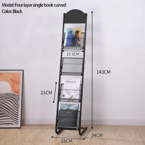 Elegant Metal Mesh Brochure Rack Newspaper Display Stand Magazine Organizer Exhibition Shelf - Durable Eco-Friendly In Stock in Manila Fast Shipping