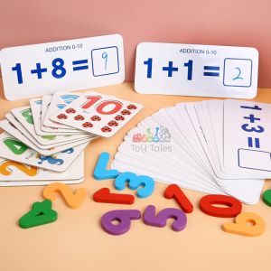 Treehole Montessori Educational Toy Tracing Mathematics Sticks Wooden Counting Maths Box Set Kids Early Learning