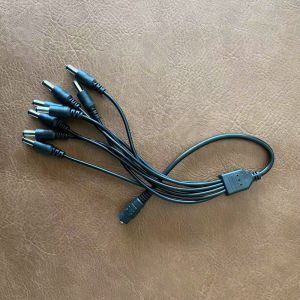 DC Power Splitter Cable 5.5mm X 2.1mm 12V/24V DC Power Splitter Cord 1 Female to 2/4/8 Male for CCTV Cameras LED Light Strip