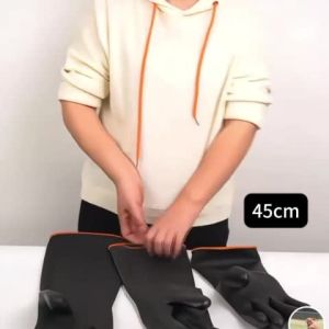 55/45Cm Acid Resistant Safety Gloves Set For Industrial Use Natural Latex Gloves Safety Work Gloves