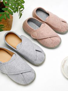 Spring & Fall Old Peoples Feet Swollen Feet Fat Wide Cloth Shoes Deformation Instep High Diabetes Foot Disease Shoes Easy to Wear and Take off Grandpa Grandma Shoes