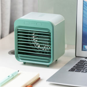USB Desk Mini Fan Portable Air Cooler Fan Air Conditioner Light Desktop Air Cooling Fan Humidifier Purifier for Office Bedroom