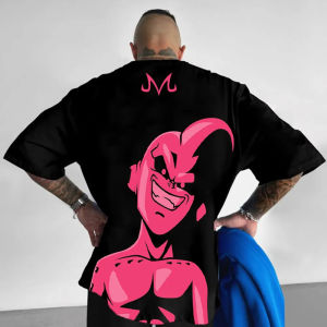 Bandai | Dragon Ball Mens Womens T-shirt Kid Buu Majin Buu Anime Tee Summer Spring Boys Short Sleeves High-end Parent-child Outfits